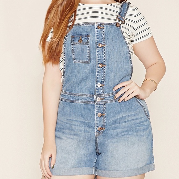 Forever 21 Pants - Denim Overall Shorts